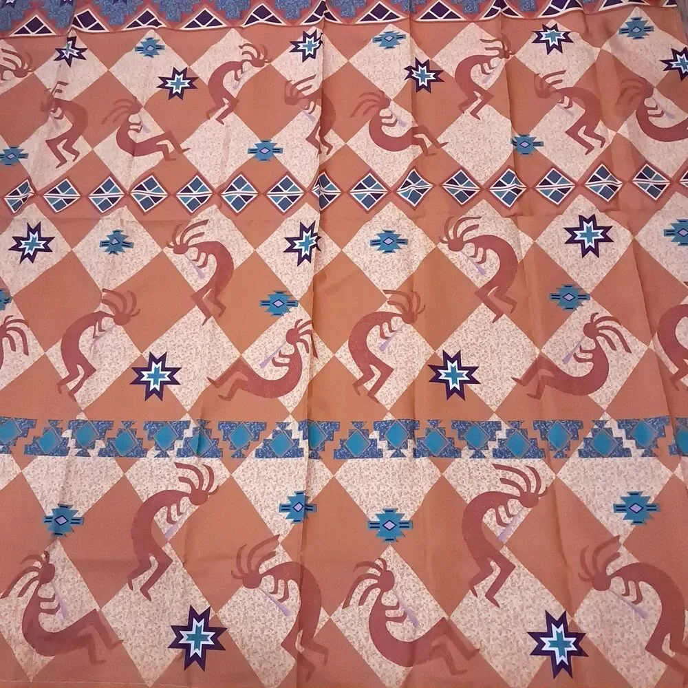 Kokopelli shower curtain southwestern Aztec Santa Fe Main Street Home Creations